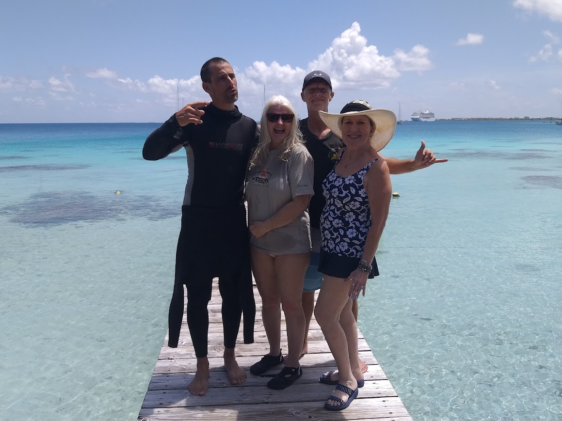 Judy scuba diving in Bora Bora during a previous French Polynesia trip